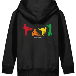 KFK Hoody - colour on black. design on back