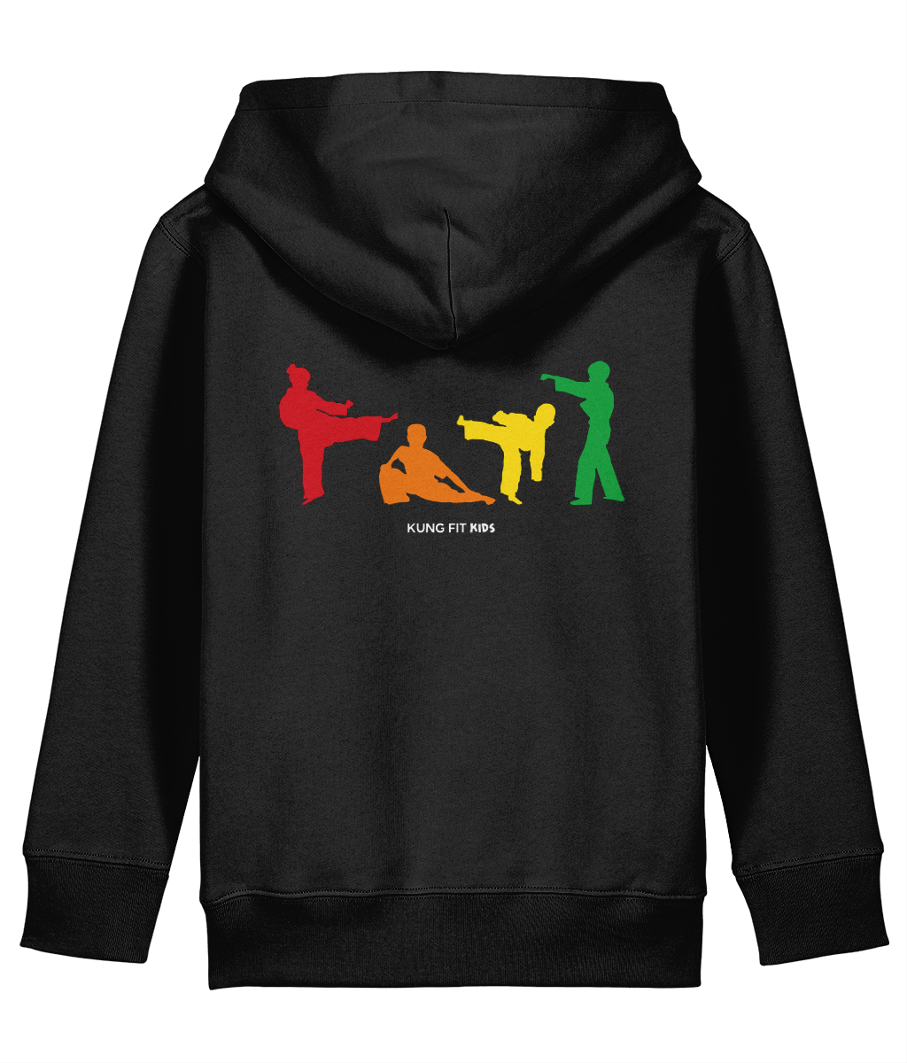 KFK Hoody - colour on black. design on back